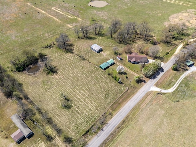 aerial view with a rural view