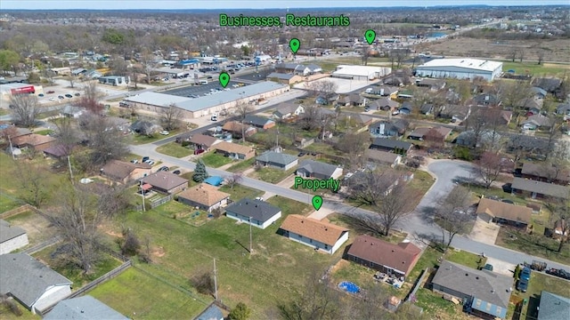 birds eye view of property featuring a residential view