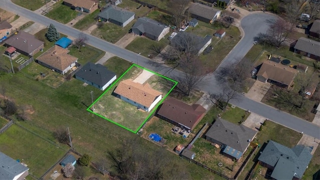 birds eye view of property featuring a residential view