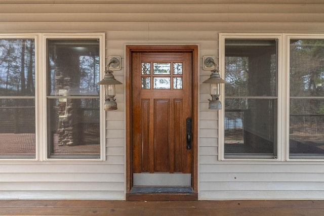 view of doorway to property