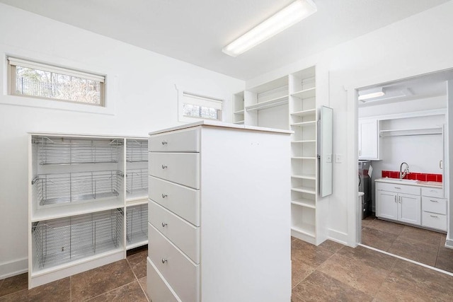 spacious closet featuring a sink