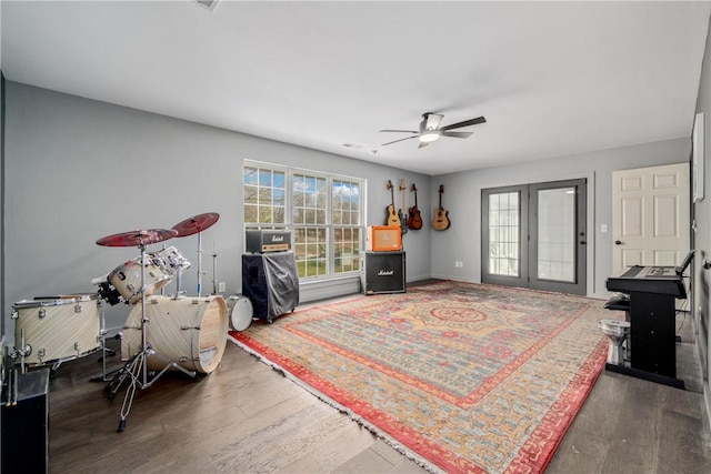 11300 Spring Mountain Dr, Farmington, AR 72730 - interior space with wood finished floors, plenty of natural light, and ceiling fan