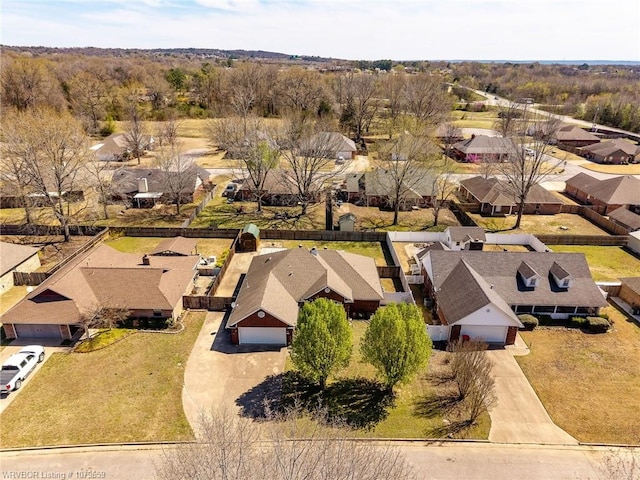 aerial view featuring a residential view