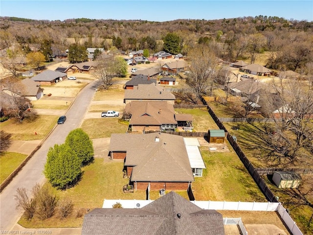 drone / aerial view with a residential view