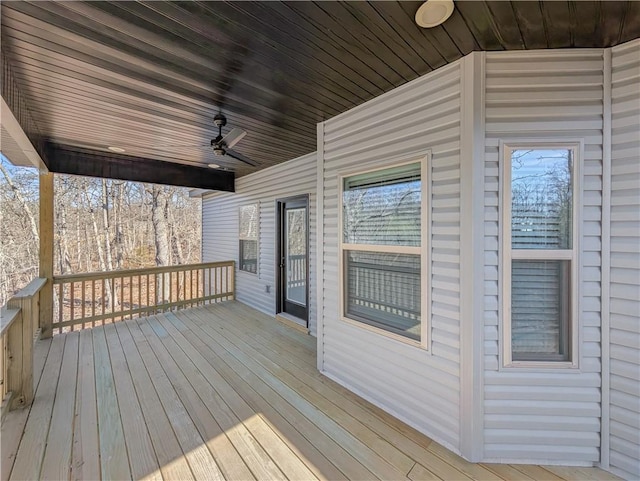 6 Osborne Ln, Bella Vista, AR 72715 - wooden terrace featuring a ceiling fan