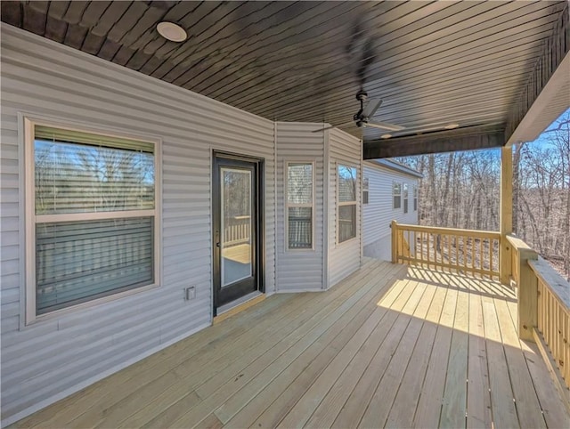 6 Osborne Ln, Bella Vista, AR 72715 - wooden terrace with ceiling fan