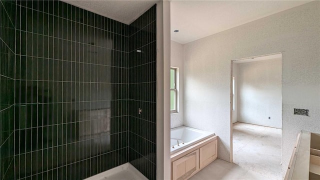 6 Osborne Ln, Bella Vista, AR 72715 - full bath with a bath, a tile shower, and tile patterned floors