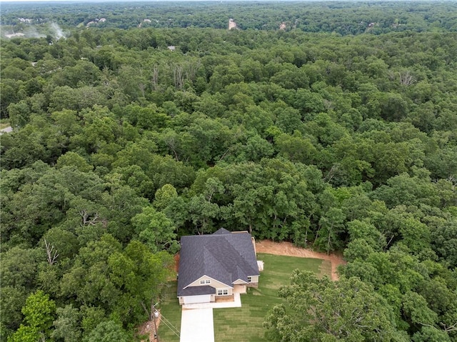 7 Boreray Ln, Bella Vista, AR 72715 - aerial view of property and surrounding area with a heavily wooded area