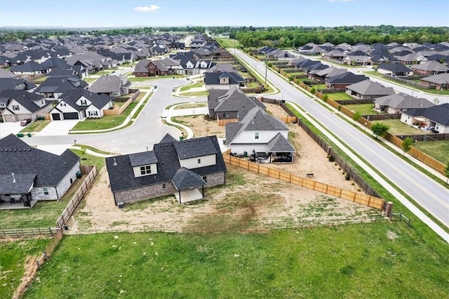 drone / aerial view with a residential view