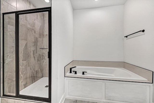 98 N Banner Ave, Farmington, AR 72730 - bathroom with a garden tub, a shower stall, and recessed lighting