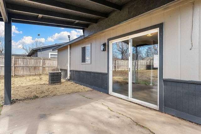 1004 N 30th St, Rogers, AR 72756 - view of patio / terrace with central air condition unit and fence