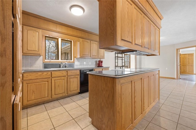 1120 County Road 6012, Berryville, AR 72616 - kitchen featuring light tile patterned flooring, a sink, tasteful backsplash, and dishwasher
