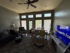 805 N Front St, Dardanelle, AR 72834 - living area with a ceiling fan