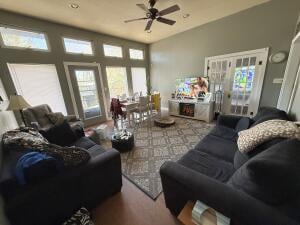 805 N Front St, Dardanelle, AR 72834 - living area with a ceiling fan
