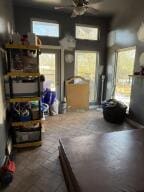 805 N Front St, Dardanelle, AR 72834 - storage room with ceiling fan