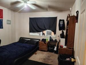 bedroom featuring a ceiling fan