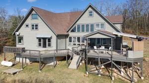 1053 Tucker Mountain Rd, Dover, AR 72837 - rear view of house featuring a wooden deck