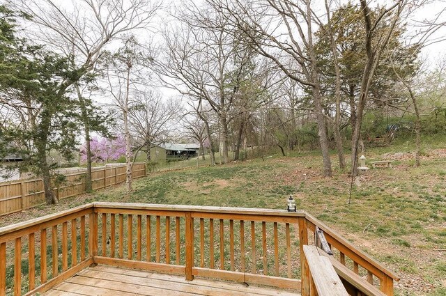 wooden deck with fence