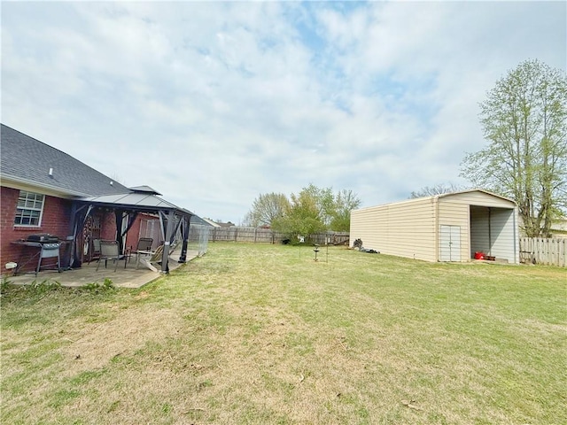 5 Arrowhead Ln, Clarksville, AR 72830 - view of yard featuring a gazebo, a patio, and an outbuilding