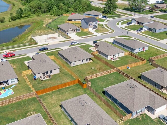 1405 Corsac St, Siloam Springs, AR 72761 - aerial perspective of suburban area with a nearby body of water