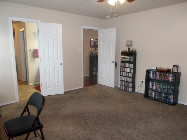 6527 Huntington Ct, Fort Smith, AR 72916 - interior space with baseboards and a ceiling fan