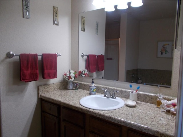 6527 Huntington Ct, Fort Smith, AR 72916 - bathroom featuring vanity and a shower with shower door