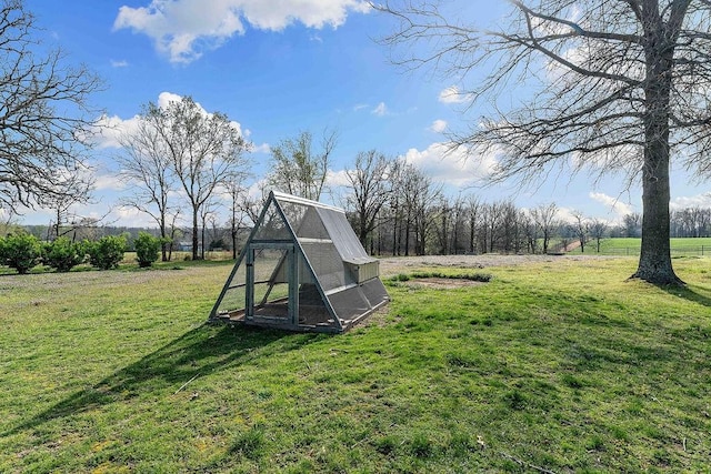 188 Lonestar Rd, Anderson, MO 64831 - view of green lawn featuring exterior structure