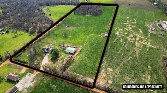 188 Lonestar Rd, Anderson, MO 64831 - view of rural area with property boundaries highlighted