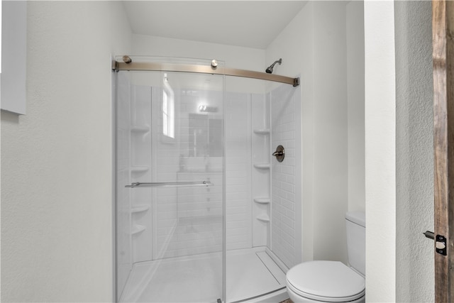 17225 Featherstone Trl, Gentry, AR 72734 - bathroom featuring toilet and a shower stall