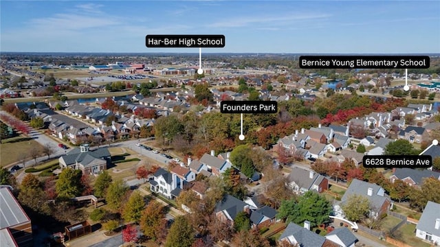 6628 Bernice Ave, Springdale, AR 72762 - aerial overview of property's location featuring nearby suburban area