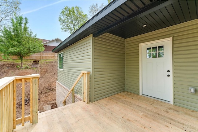 1328 San Miguel Dr, Springdale, AR 72762 - entrance to property with a wooden deck