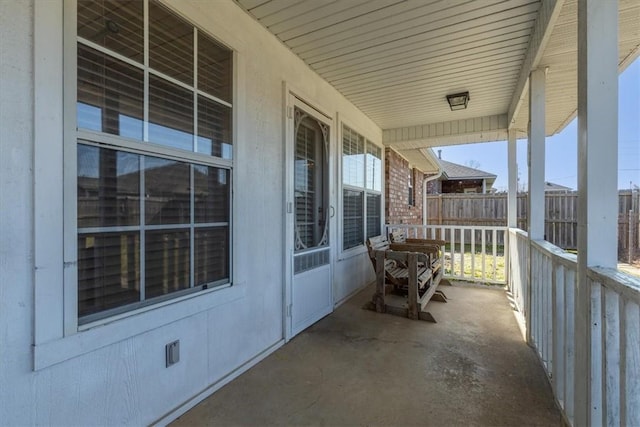 balcony with a porch