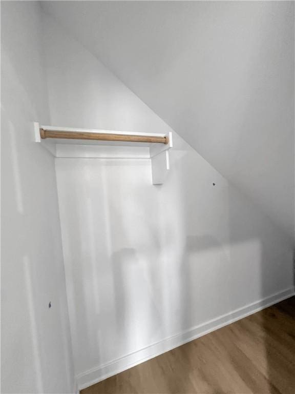 1963 Larkspur St, Springdale, AR 72762 - walk in closet with wood finished floors and vaulted ceiling