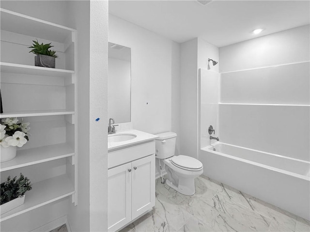 1963 Larkspur St, Springdale, AR 72762 - bathroom with vanity, marble finish floors, and  shower combination