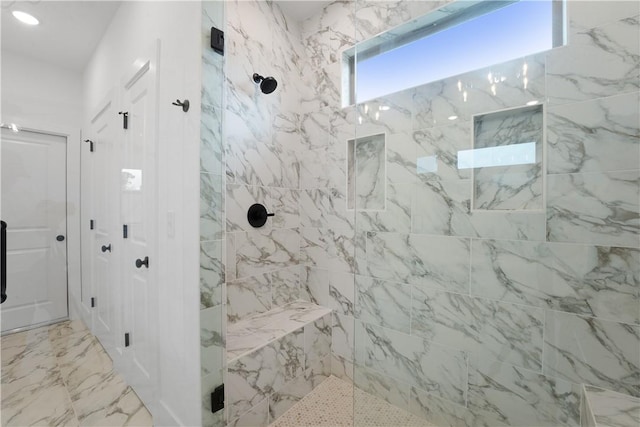 1401 W Brooks Pl, Rogers, AR 72758 - full bath with a marble finish shower and marble finish flooring