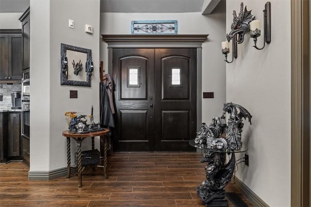 21413 Lakeview Dr, Garfield, AR 72732 - foyer featuring visible vents, baseboards, and wood finish floors