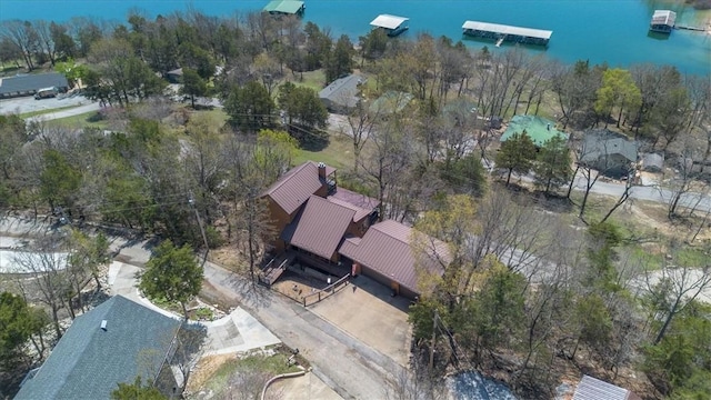 21413 Lakeview Dr, Garfield, AR 72732 - aerial view with a water view