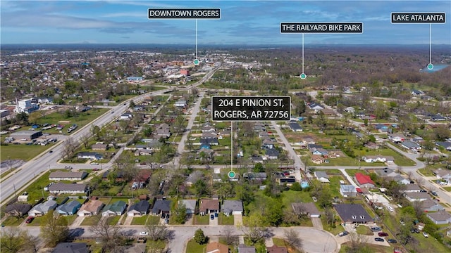 birds eye view of property featuring a residential view