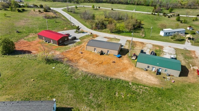 bird's eye view with a rural view