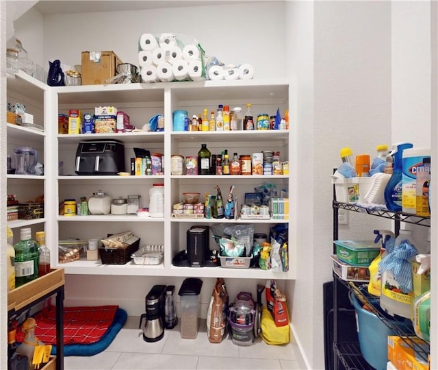 view of storage area