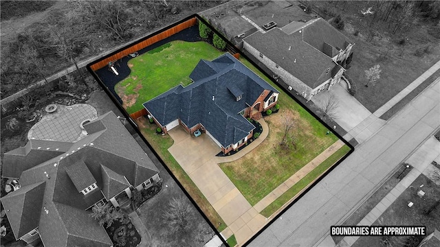 birds eye view of property