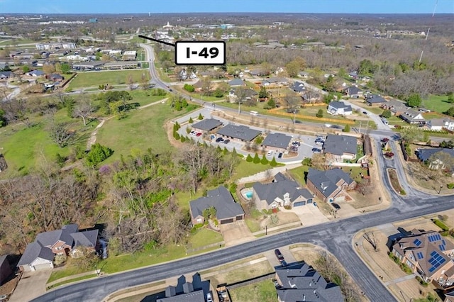 1402 NE Fairwinds Dr, Bentonville, AR 72712 - bird's eye view with a residential view
