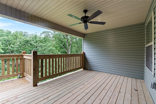 3 Islay Ln, Bella Vista, AR 72715 - wooden terrace with ceiling fan