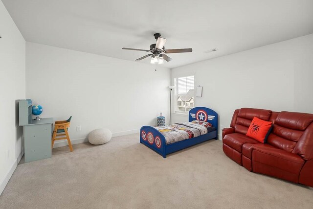 1241 Silver Maple St, Centerton, AR 72719 - bedroom featuring carpet, baseboards, and a ceiling fan