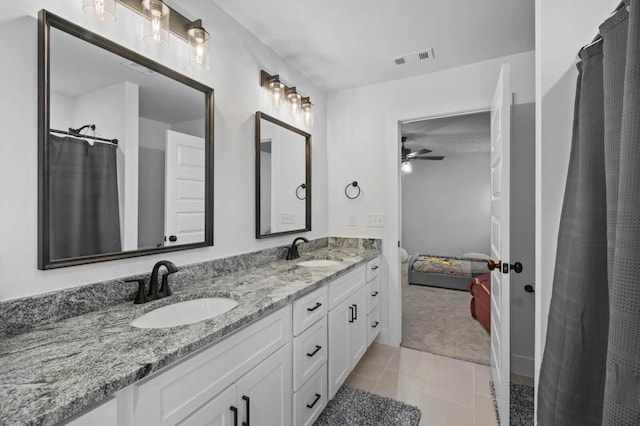 1241 Silver Maple St, Centerton, AR 72719 - ensuite bathroom featuring double vanity and ceiling fan