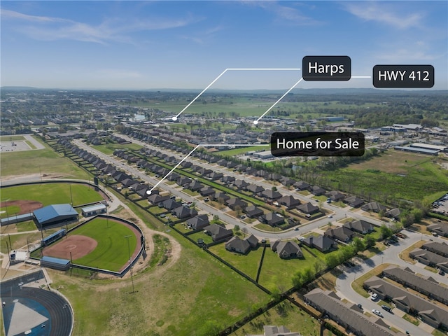 birds eye view of property featuring a residential view