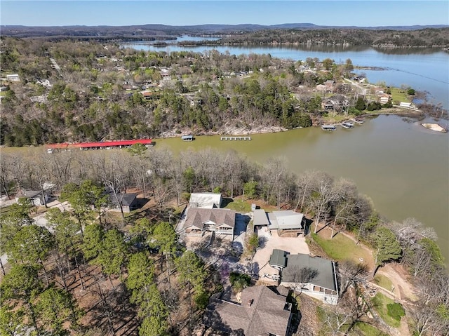16446 Pin Oak Ln, Rogers, AR 72756 - birds eye view of property with a water view