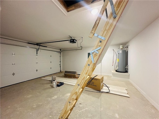 6405 NW Harley St, Bentonville, AR 72713 - garage featuring gas water heater and a garage door opener