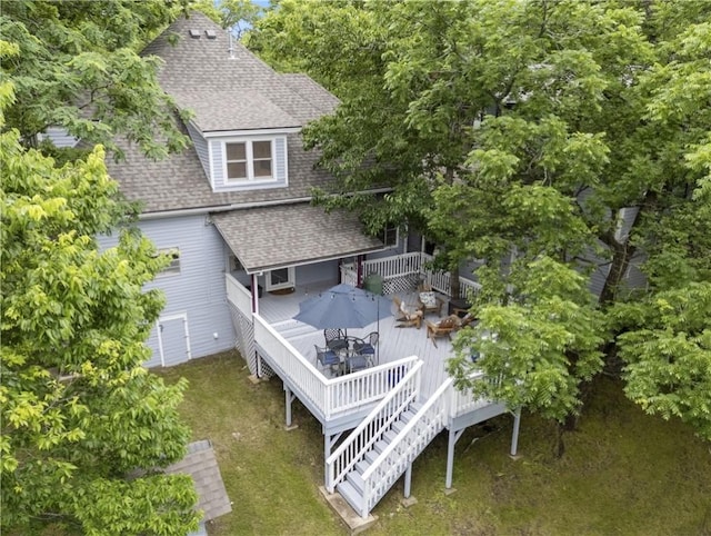42 Vaughn St, Eureka Springs, AR 72632 - view from above of property