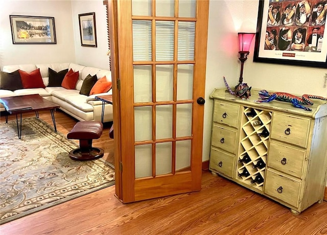 42 Vaughn St, Eureka Springs, AR 72632 - living area with wood finished floors
